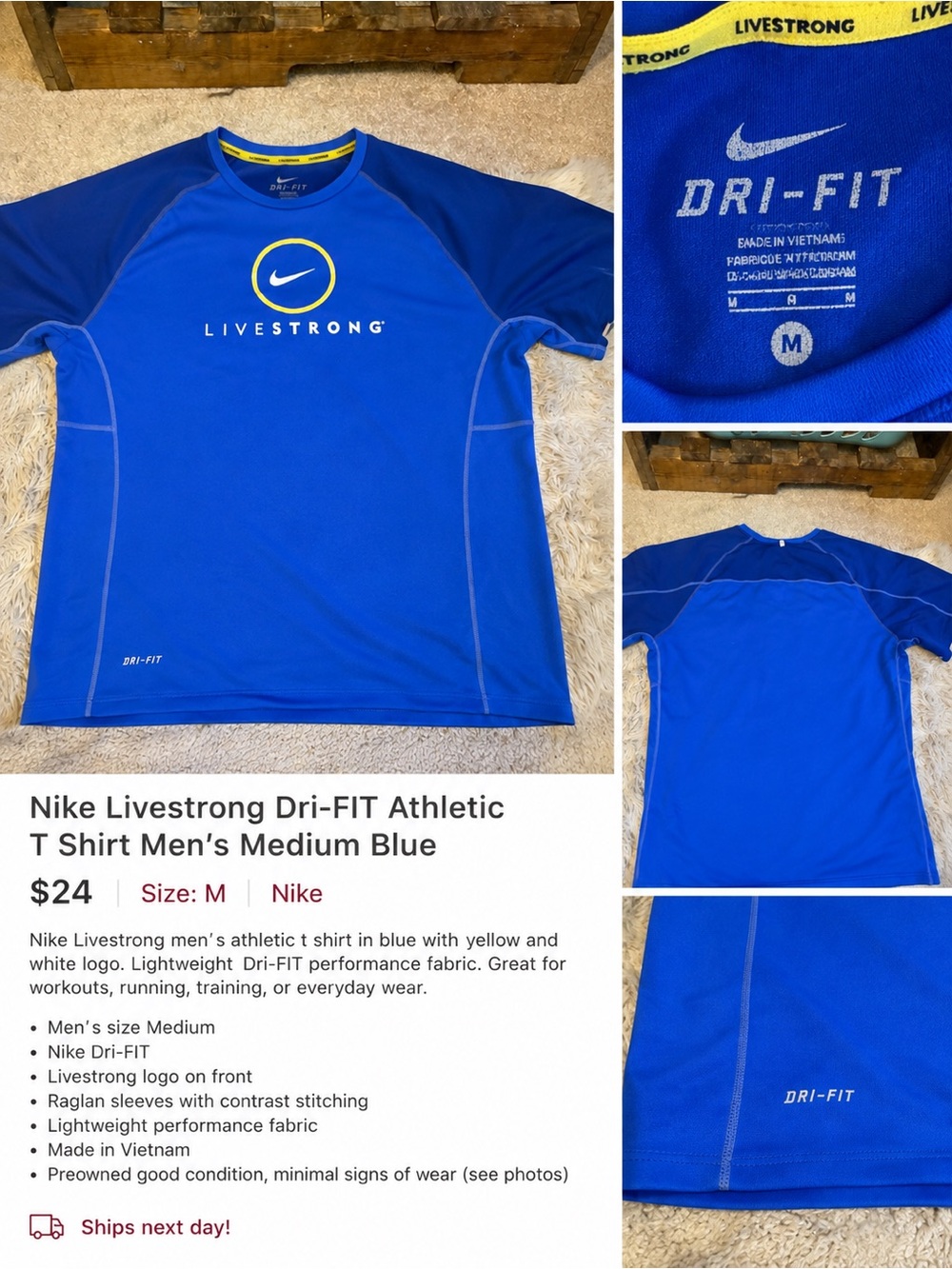 Nike Dri Fit Livestrong Shirt
